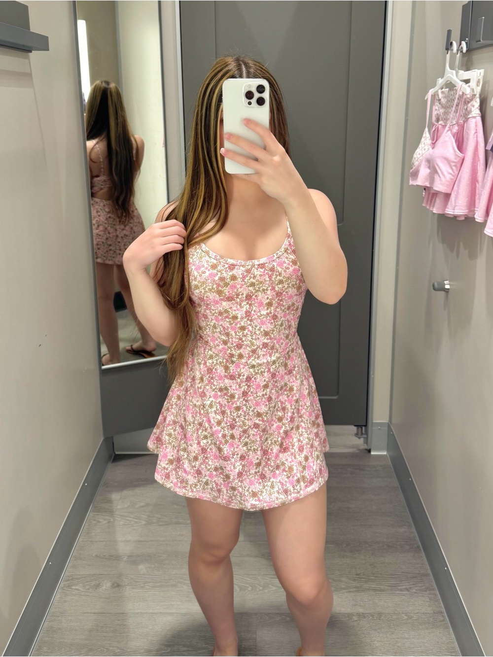 Pink Floral Mini Romper